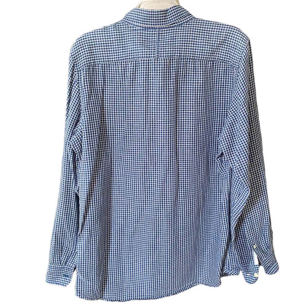 Banana Republic Linen Blend Men's Medium Classic Fit Blue Y104 - Picture 3 of 5
